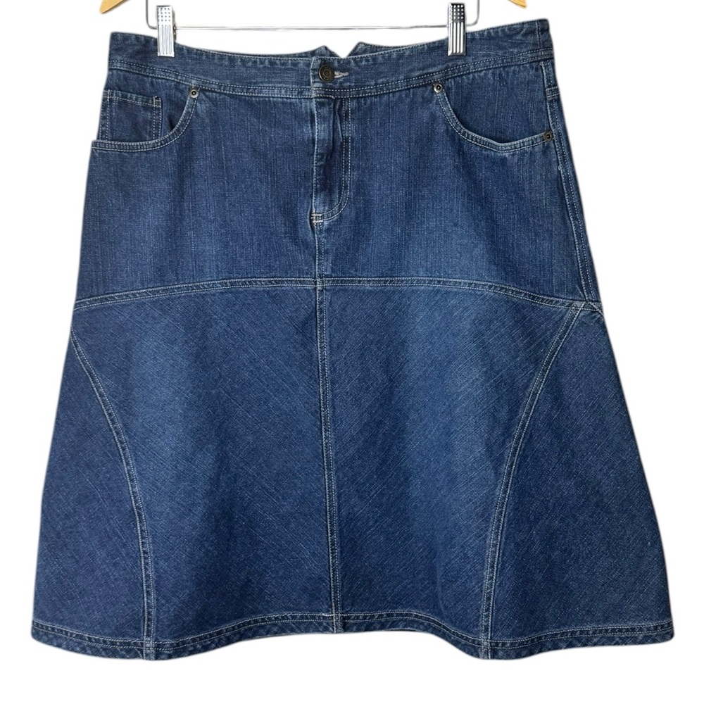 Sonoma Lifestyle Denim Jean Skirt Blue A-Line Back Buckle Cotton